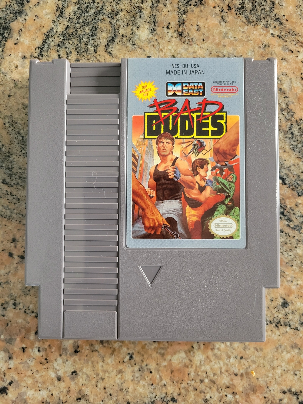 Nintendo (NES): Bad Dudes, Protective Sheath, Manual & Original Poster/Insert.